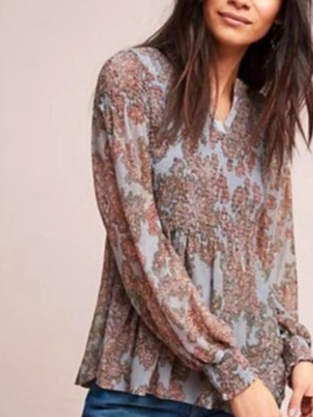 Anthropologie Adria Smocked Top, by Akemi + Kin